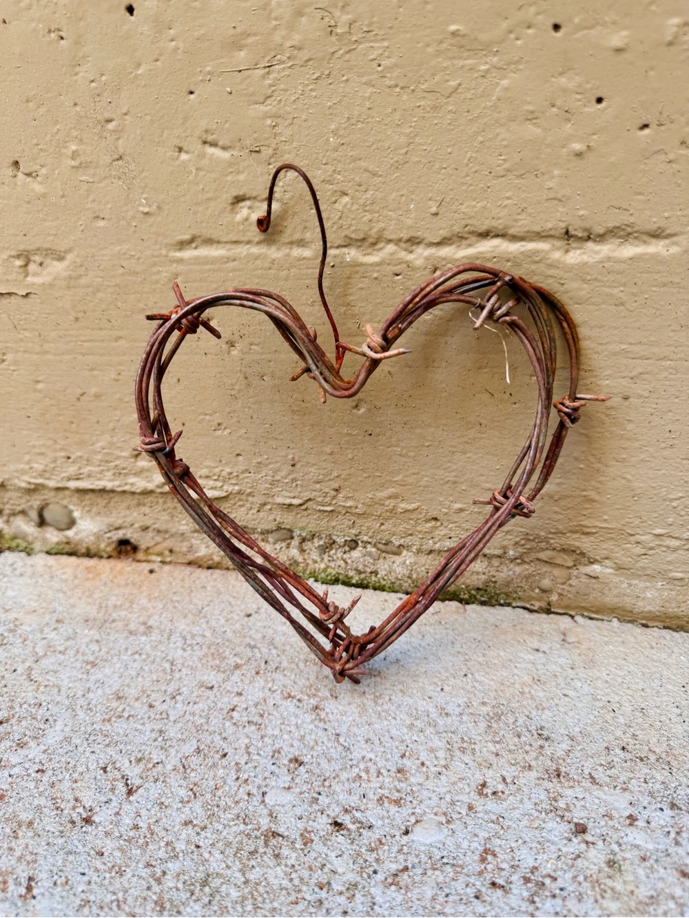 Mini Barbed Wire Heart Wall Hanging
